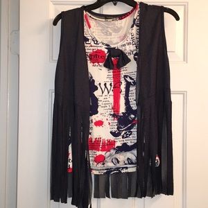 2 Piece - Marylin Monroe Top and Jeans Jacket